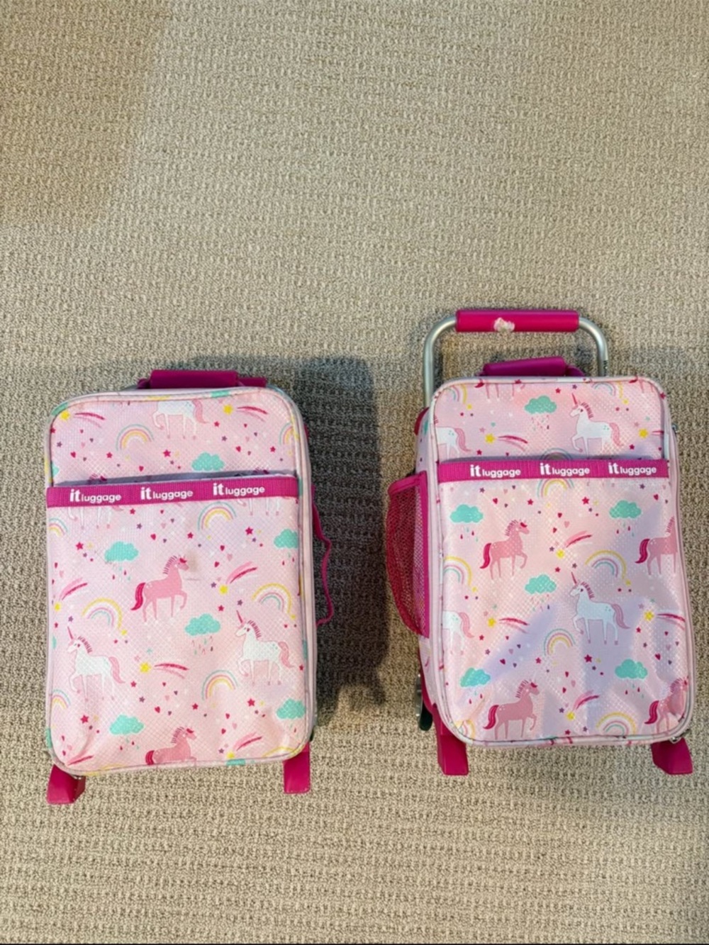 it Luggage Kids Unicorn Pink Carry-On Suitcase